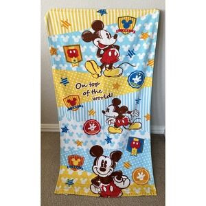 Disney Japan Mickey Mouse Towel HTF On Top Of The World